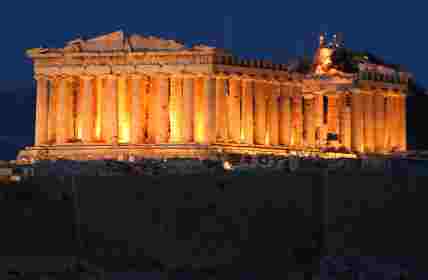 The Parthenon by night