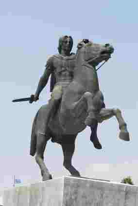 The Alexander the Great statue in Thessaloniki